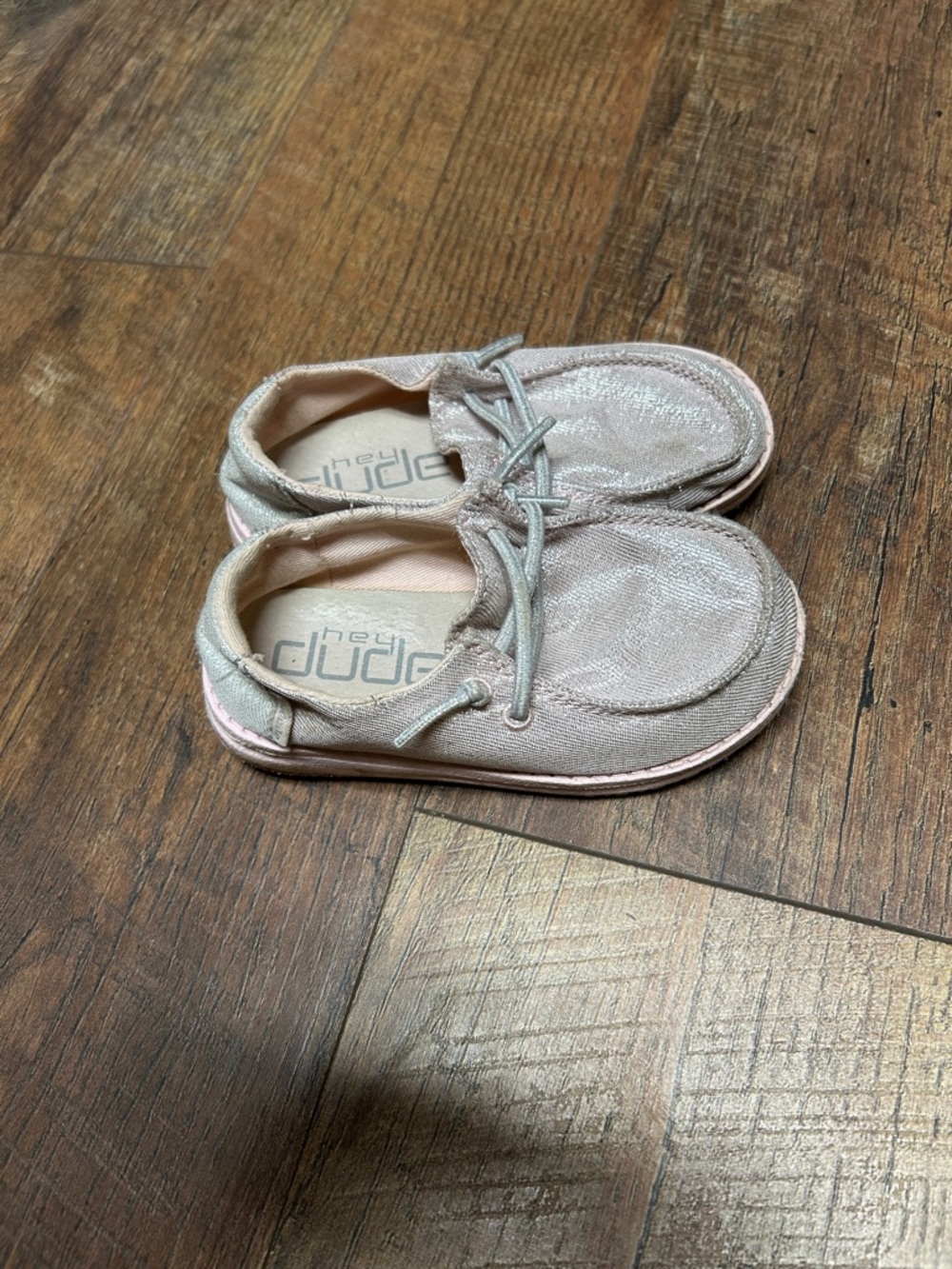 Hey Dude Metallic Blush Slip-On Moccasins